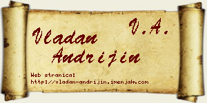 Vladan Andrijin vizit kartica